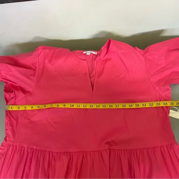 Chico's Women's Size XXL Pink Prairie Cottage Peasant Boho Maxi Tiered Dress NWT - Picture 7 of 11